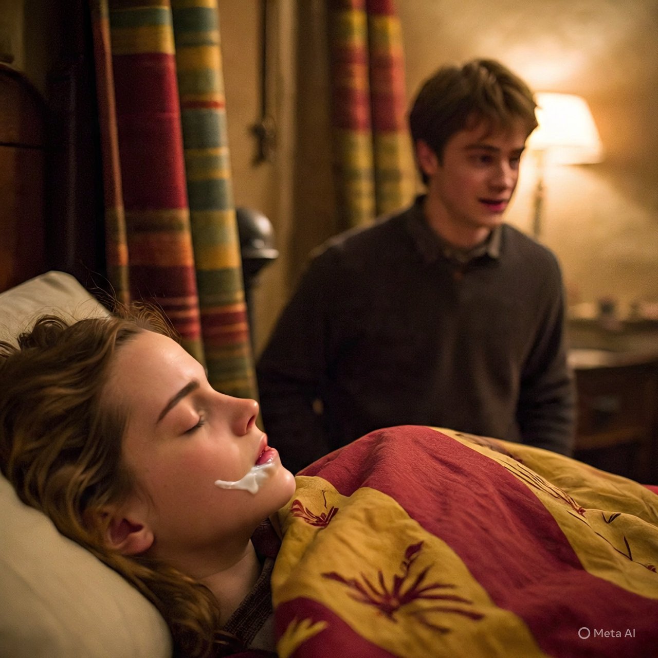 w9JFpwAv Harry had fun when Hermione was sleeping (Harry se divertiu enquanto Hermione dormia) 13.jpg